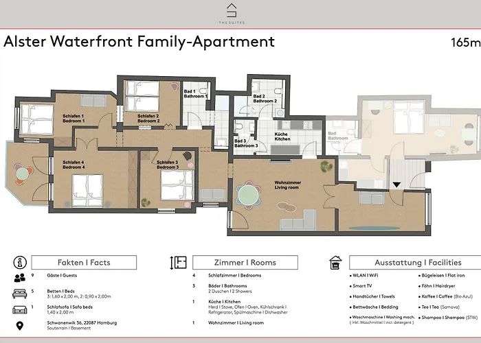Appartement The Alster Waterfront Family *